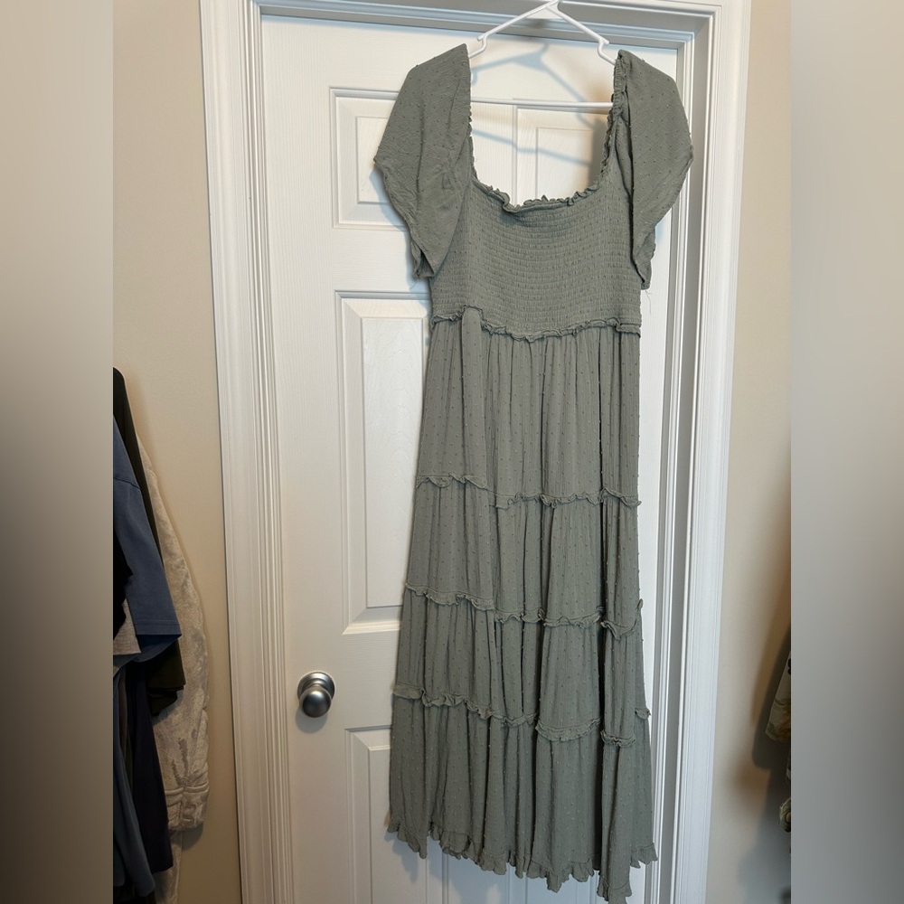 Baltic Born Elegant Blue Tiered Maxi Dress NWOT